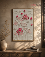 3D Lotus Texture Handmade Painting - Image 5
